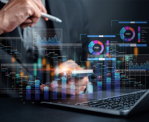 African american man with headphone on watching movie on streaming services